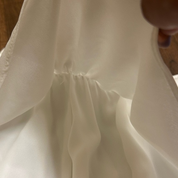 Ivanka Trump Cream Ruffled Off-Shoulder Blouse - Picture 5 of 9